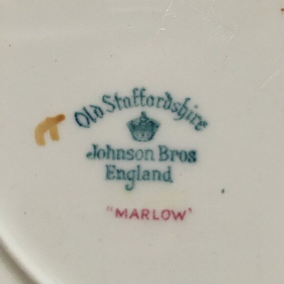 Vintage Old Staffordshire Johnson Bros England MARLOW Dinner Plate #4 - Picture 5 of 7